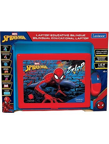 Spiderman computer portatile educativo bilingue con 164 attività (EN/IT)