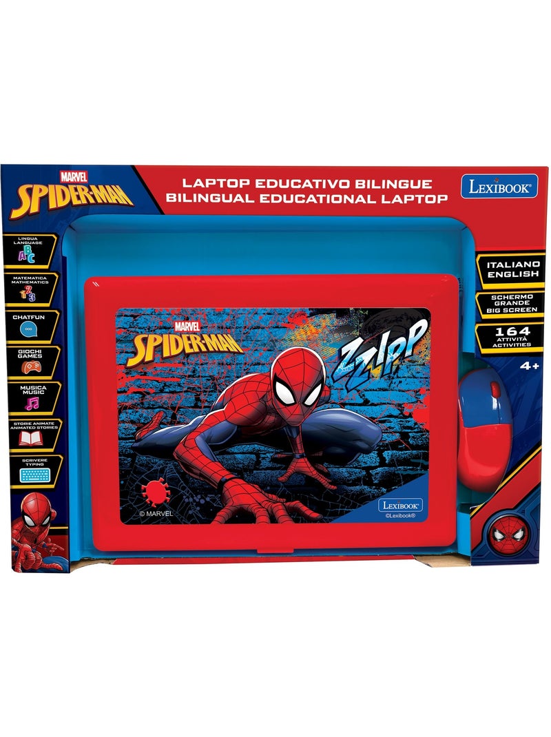 Spiderman computer portatile educativo bilingue con 164 attività (EN/IT) Rosso - Kiabi