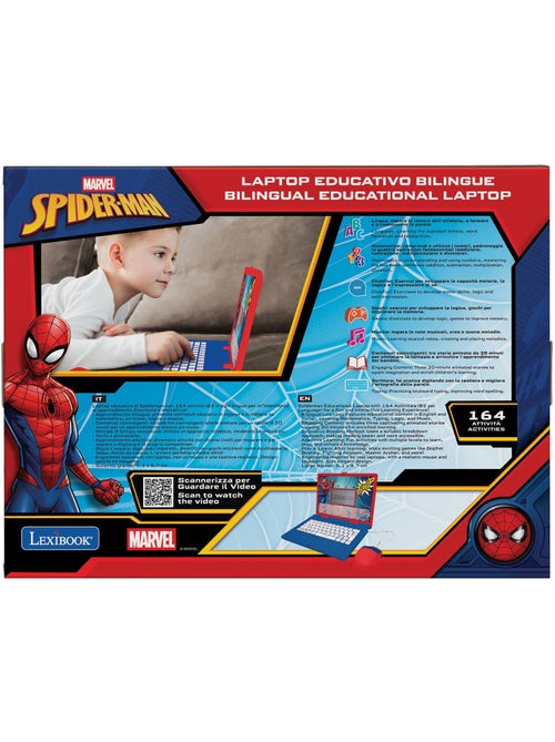 Spiderman computer portatile educativo bilingue con 164 attività (en/it) - Kiabi