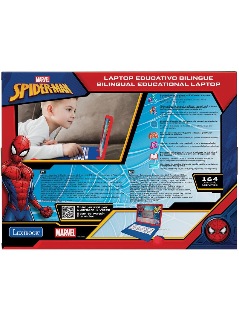 Spiderman computer portatile educativo bilingue con 164 attività (EN/IT) Rosso - Kiabi