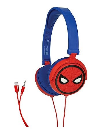 SpiderMan Cuffia stereo a filo pieghevole con limitazione sicura del volume