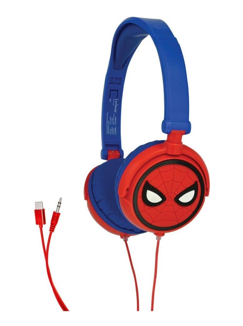 SpiderMan Cuffia stereo a filo pieghevole con limitazione sicura del volume - Kiabi
