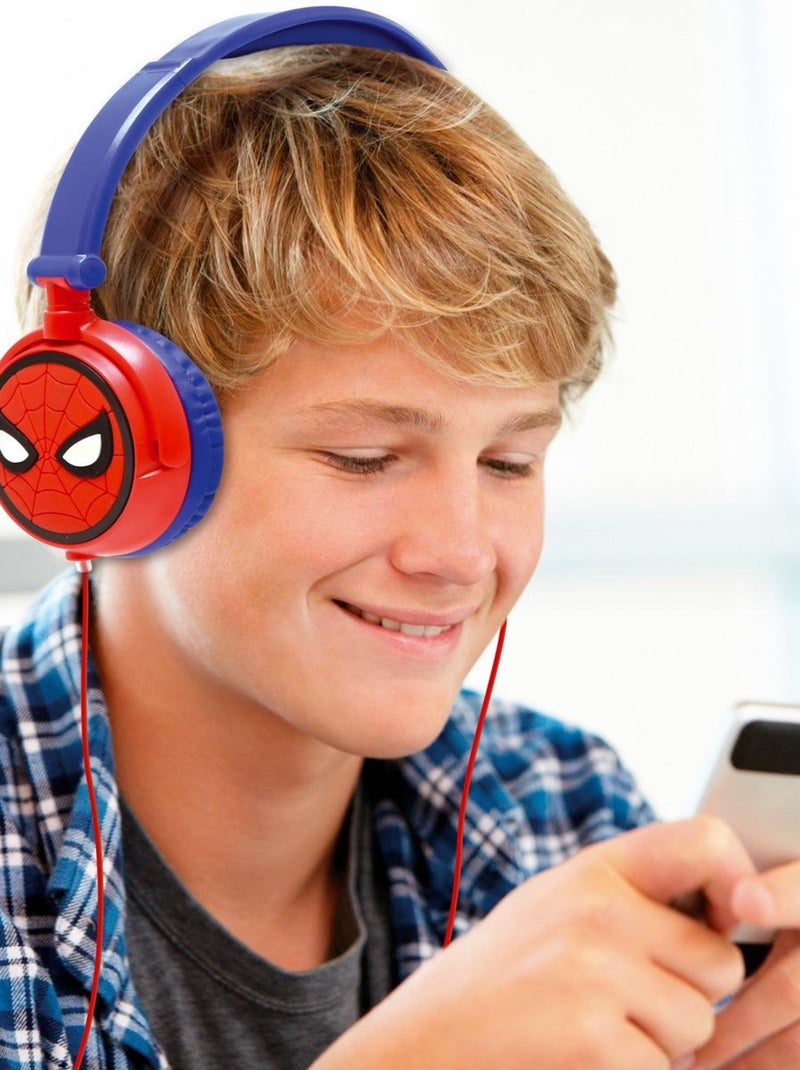 SpiderMan Cuffia stereo a filo pieghevole con limitazione sicura del volume Rosso - Kiabi