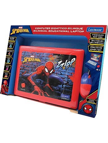 SpiderMan portatile educativo bilingue 124 attività in inglese e italiano