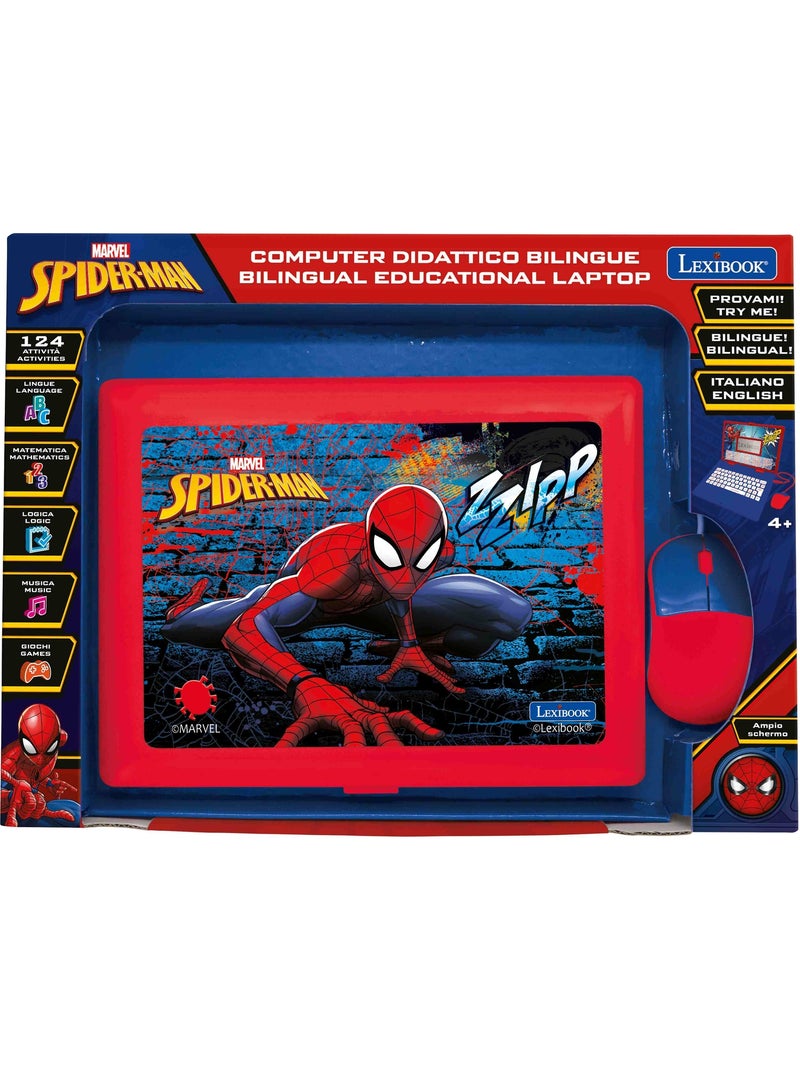 SpiderMan portatile educativo bilingue 124 attività in inglese e italiano Rosso - Kiabi