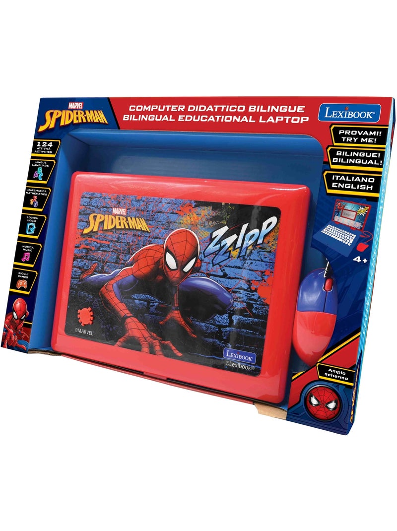 SpiderMan portatile educativo bilingue 124 attività in inglese e italiano Rosso - Kiabi