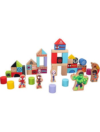 Spidey e il suo Super Team Gioco di Blocchi di Legno WOOMAX