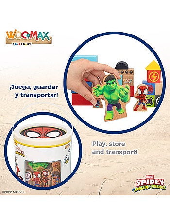 Spidey e il suo Super Team Gioco di Blocchi di Legno WOOMAX