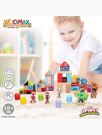 Spidey e il suo Super Team Gioco di Blocchi di Legno WOOMAX