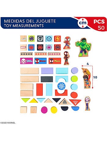 Spidey e il suo Super Team Gioco di Blocchi di Legno WOOMAX