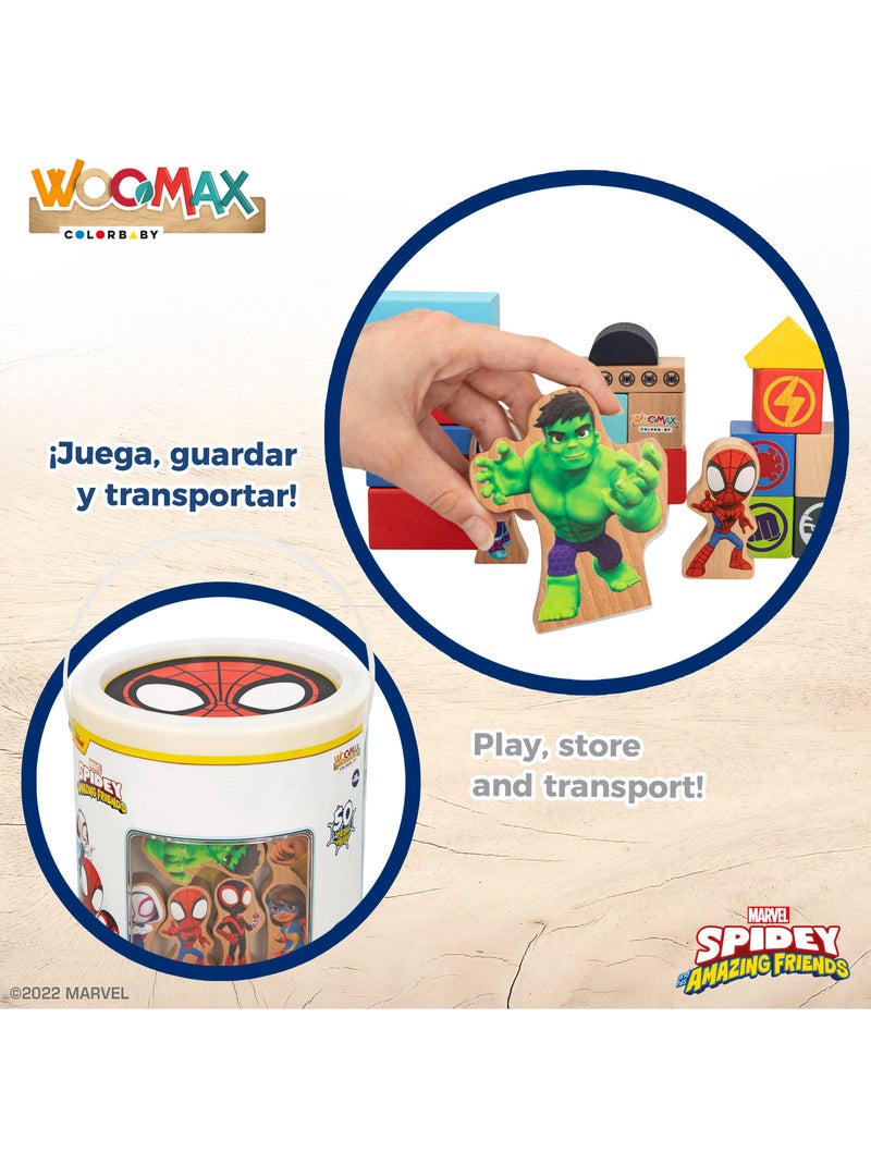 Spidey e il suo Super Team Gioco di Blocchi di Legno WOOMAX N/D - Kiabi