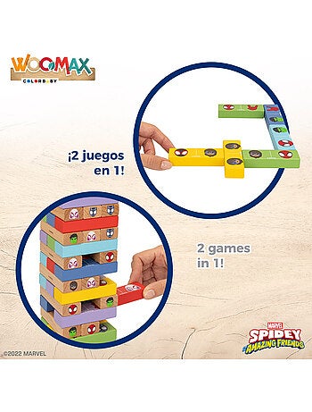 Spidey e il suo Super Team Set di blocchi di legno 2 in 1 WOOMAX