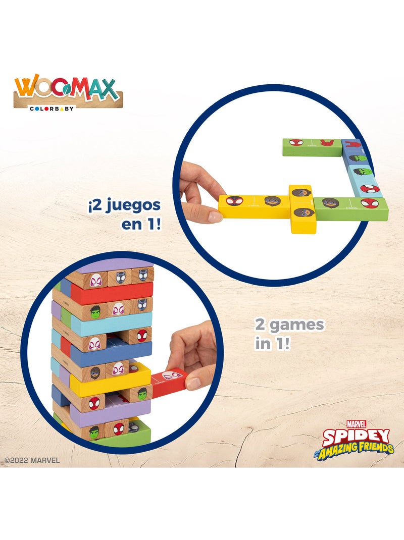 Spidey e il suo Super Team Set di blocchi di legno 2 in 1 WOOMAX N/D - Kiabi
