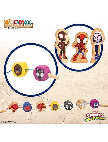 Spidey e la sua super squadra: gioco di blocchi di legno e forme da incastrare woomax