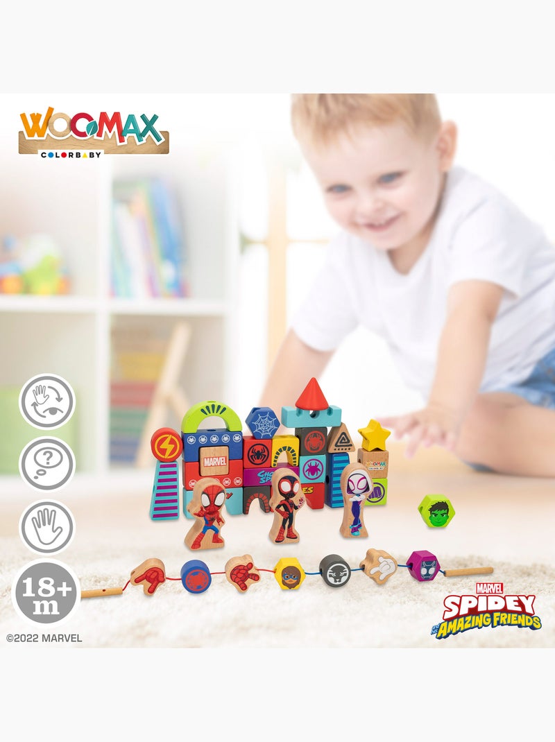 Spidey e la sua super squadra: gioco di blocchi di legno e forme da incastrare woomax N/D - Kiabi