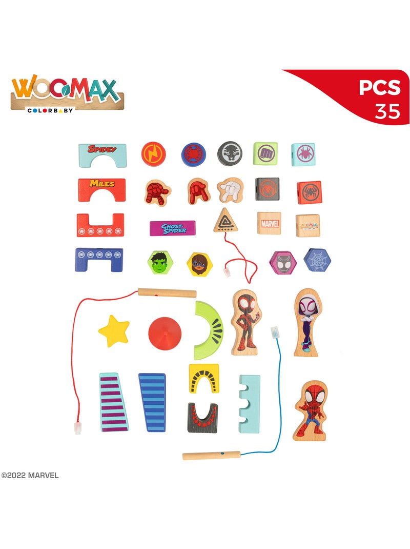 Spidey e la sua super squadra: gioco di blocchi di legno e forme da incastrare woomax N/D - Kiabi