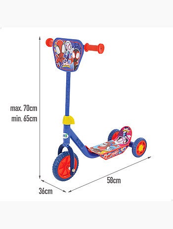 Spidey scooter 3 ruote 58x36x65-70 cm max 20 kg + 2 anni
