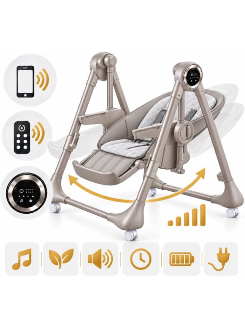 SPLITY 3 in 1: seggiolone, dondolo, sedia a dondolo, tutte le opzioni Beige - Kiabi SPLITY 3 in 1: seggiolone, dondolo, sedia a dondolo, tutte le opzioni Beige - Kiabi