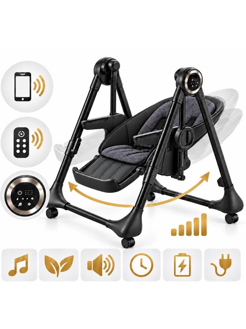 SPLITY 3 in 1: seggiolone, dondolo, sedia a dondolo, tutte le opzioni Grafite - Kiabi SPLITY 3 in 1: seggiolone, dondolo, sedia a dondolo, tutte le opzioni Grafite - Kiabi