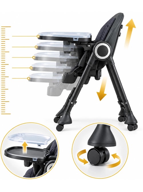 SPLITY 3 in 1: seggiolone, dondolo, sedia a dondolo, tutte le opzioni Grafite - Kiabi SPLITY 3 in 1: seggiolone, dondolo, sedia a dondolo, tutte le opzioni Grafite - Kiabi