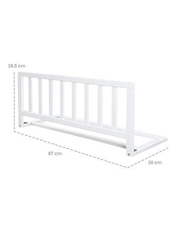 Sponda letto in legno massello – protezione anticaduta "Roba