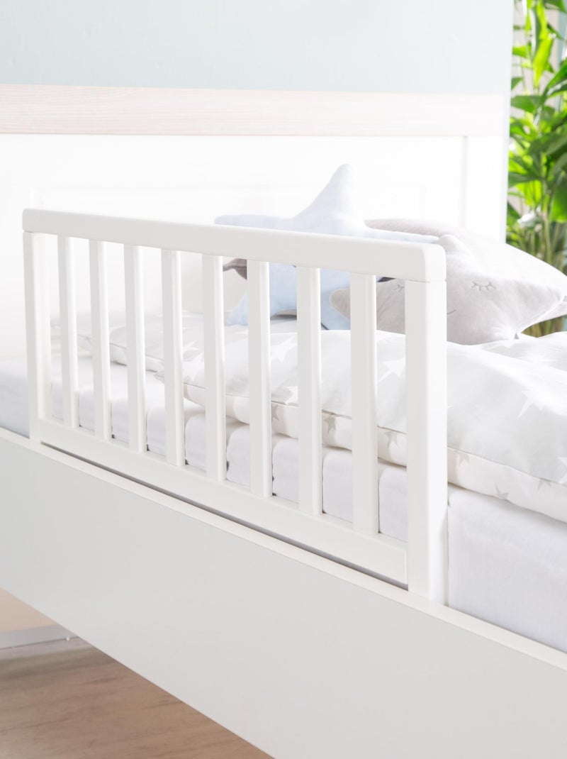 Sponda letto in legno massello – protezione anticaduta "Roba" Bianco - Kiabi