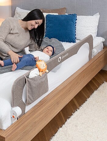 Sponda per letto LIONELO Eva Baby - 150 cm - Protezione anticaduta - Rete traspirante pieghevole