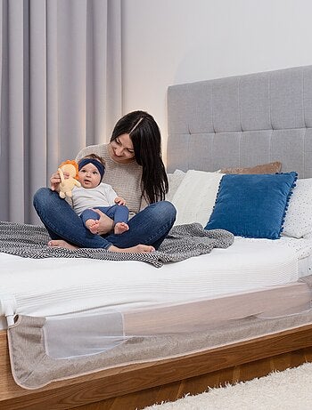 Sponda per letto LIONELO Eva Baby - 150 cm - Protezione anticaduta - Rete traspirante pieghevole