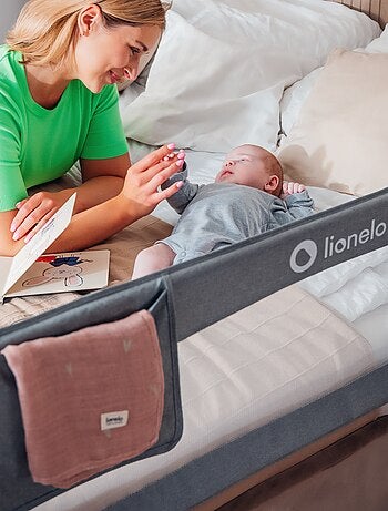 Sponda per letto LIONELO Eva Baby - 150 cm - Protezione anticaduta - Rete traspirante pieghevole