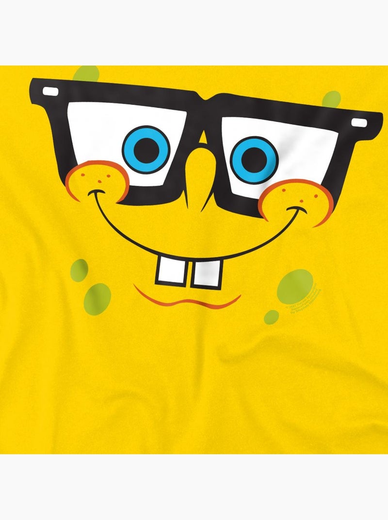 SpongeBob SquarePants Nerd Maglietta Viso Uomo Giallo - Kiabi
