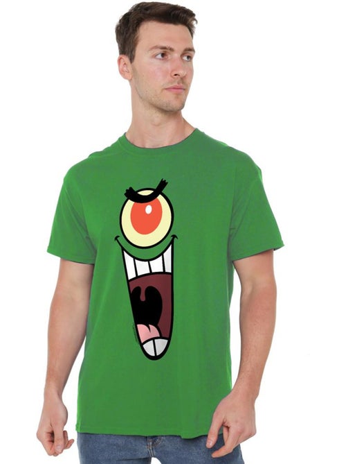 SpongeBob SquarePants Sinister Maglietta Plankton Viso Uomo - Kiabi