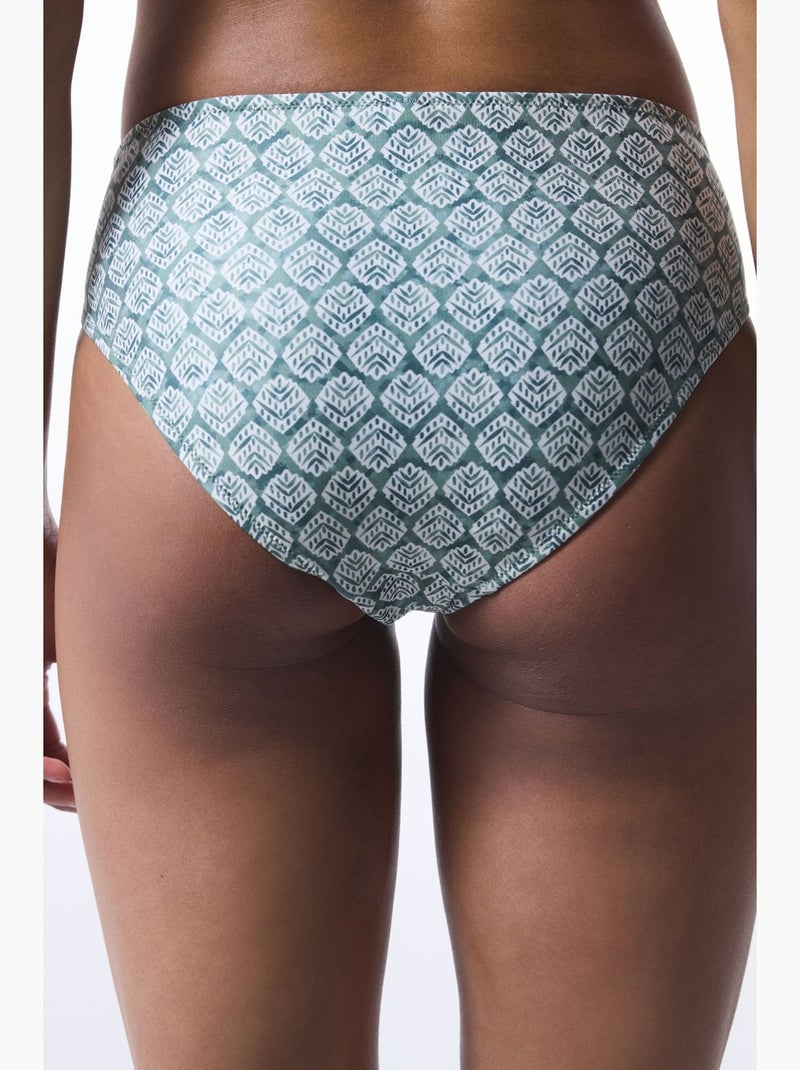 Spring slip bikini a vita alta con twist penti Verde - Kiabi