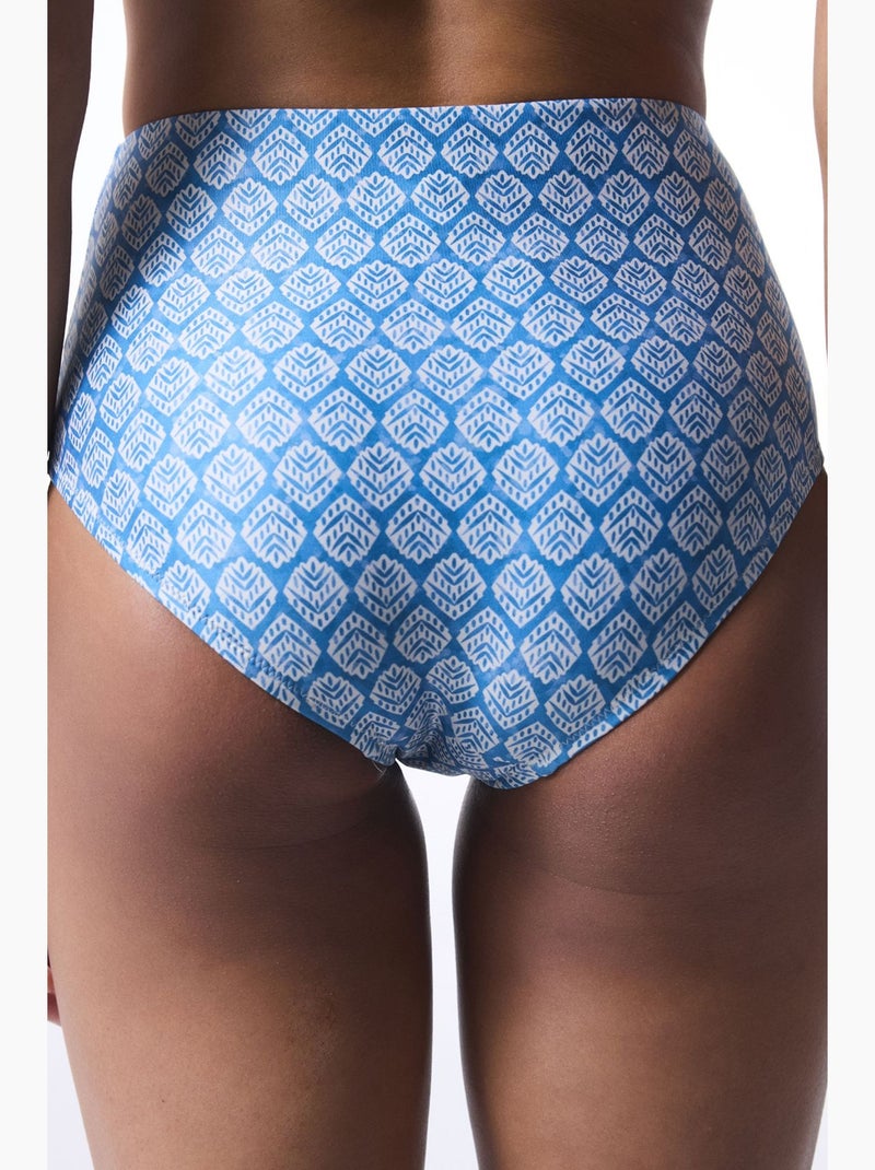 Spring slip bikini vita alta penti Blu Bianco - Kiabi