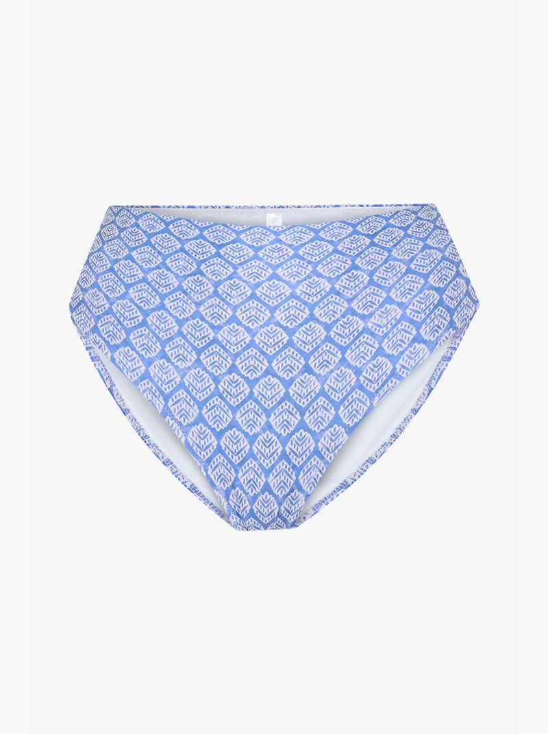 Spring slip bikini vita alta penti Blu Bianco - Kiabi