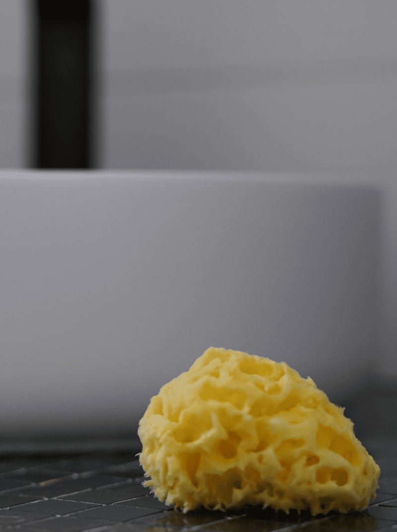 Spugna naturale di mare a nido d’ape Thermobaby per il bagnetto del bebè Giallo - Kiabi