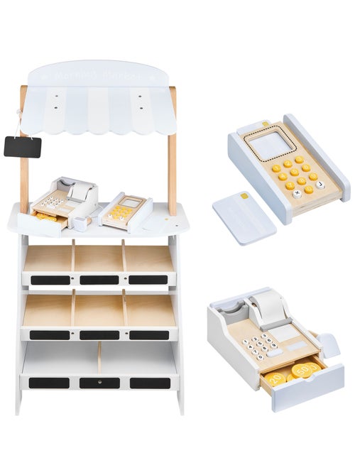 Stand frutta e verdura legno con cassa e TPE Mamabrum - Kiabi