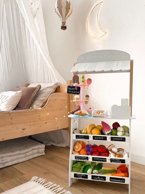 Stand frutta e verdura legno con cassa e TPE Mamabrum - Kiabi