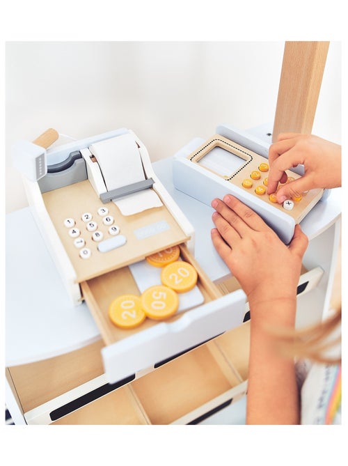 Stand frutta e verdura legno con cassa e TPE Mamabrum - Kiabi