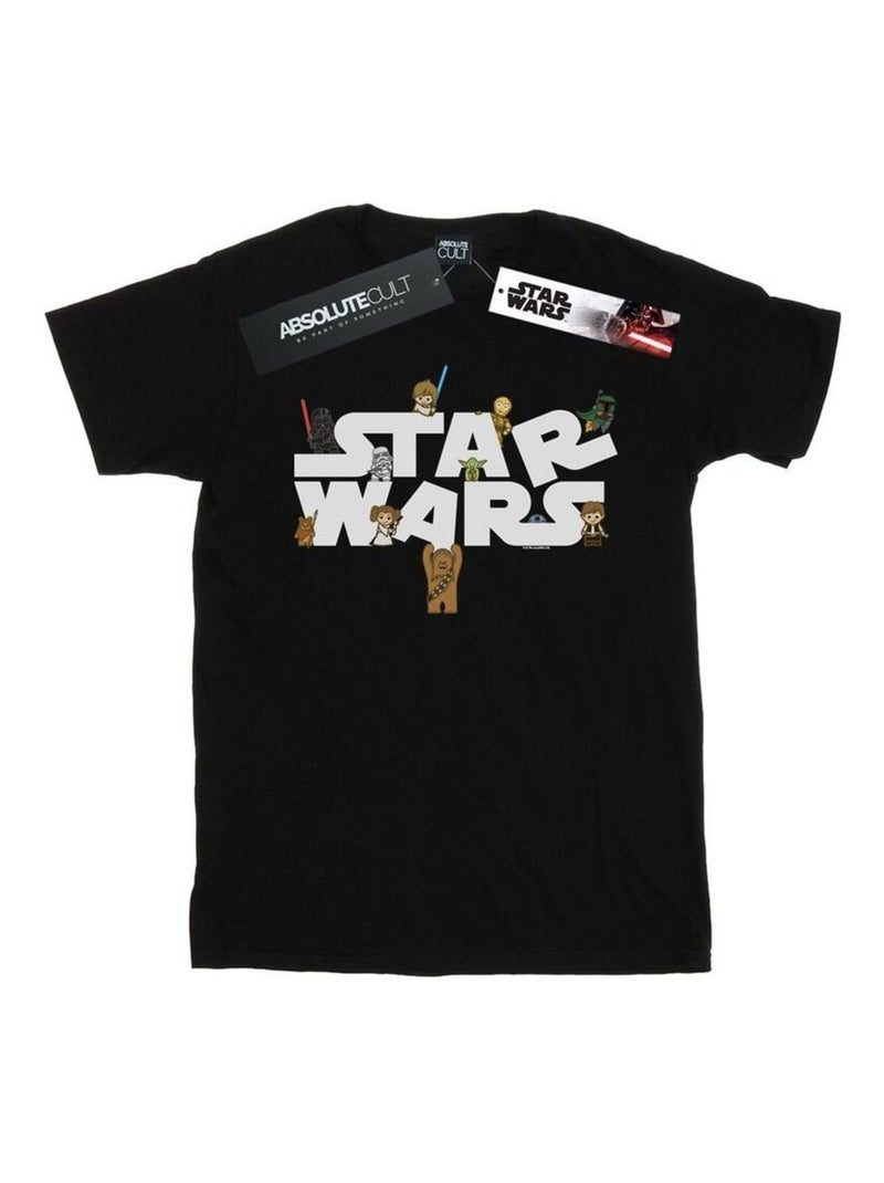 Star Wars Kiddie Maglietta Logo Uomo Nero - Kiabi