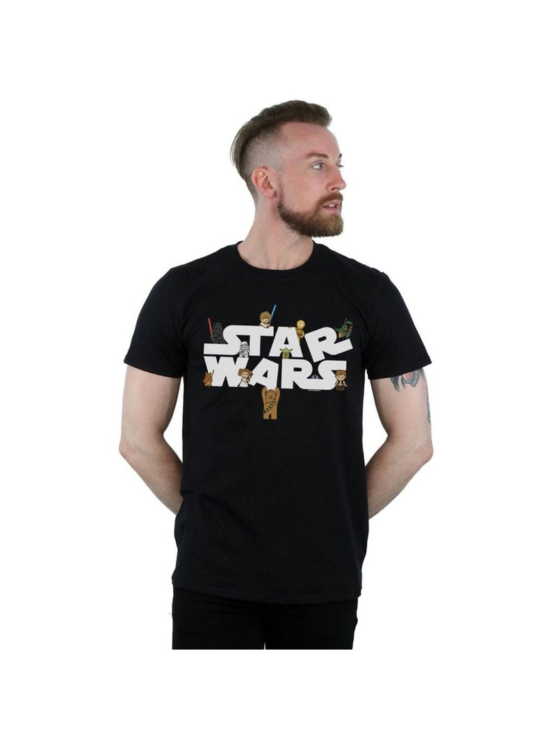 Star Wars Kiddie Maglietta Logo Uomo Nero - Kiabi