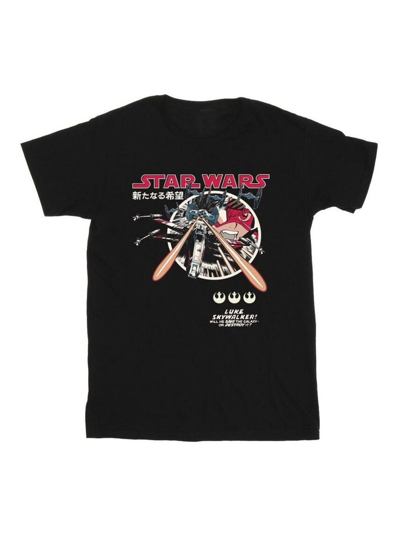 Star Wars Maglietta Luke Manga Uomo Nero - Kiabi