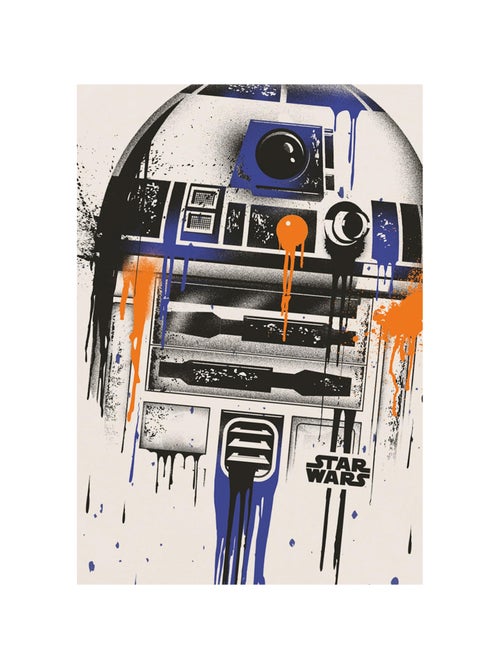 Star Wars Maglietta R2-D2 Goccia di Vernice Uomo - Kiabi