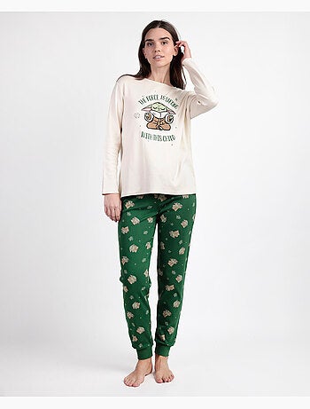 STAR WARS MANDALORIAN Pigiama a maniche lunghe da donna carino Grogu