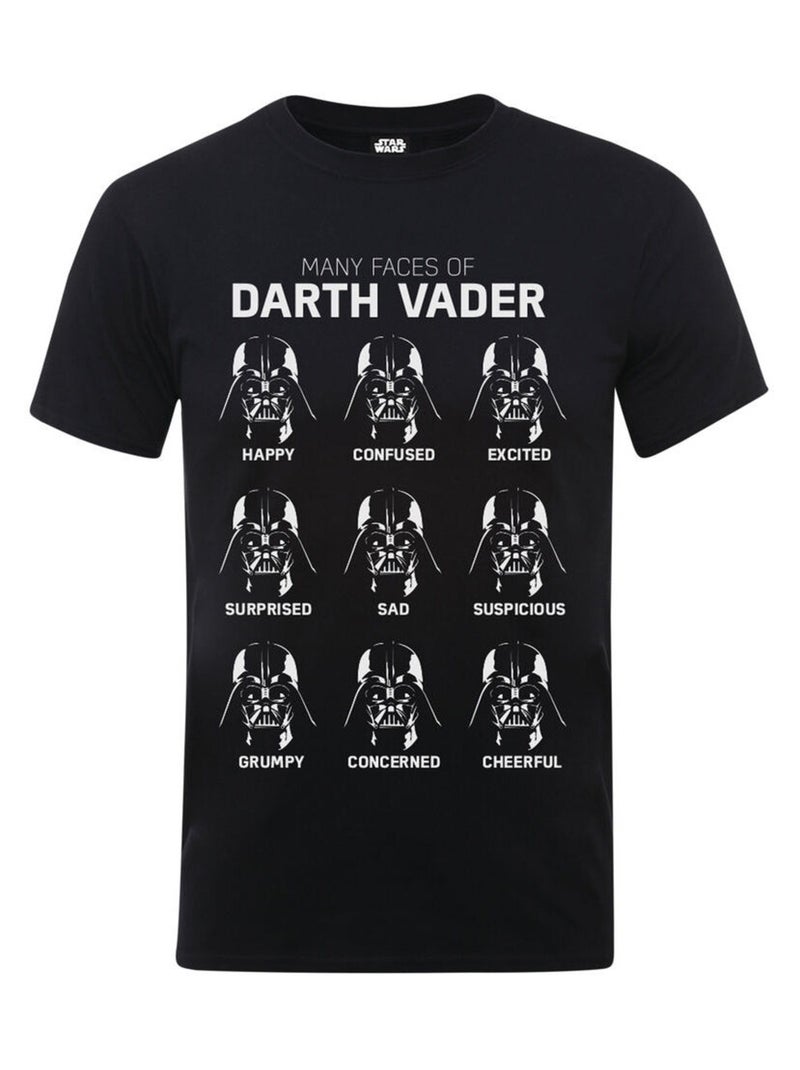 Star Wars Many Faces Of Darth Vader Maglietta Uomo Nero - Kiabi