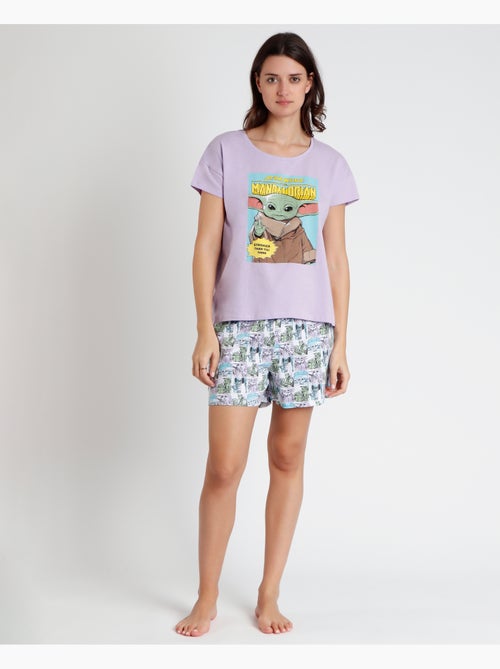 STAR WARS Pigiama a maniche corte da donna Grogu Pastel - Kiabi