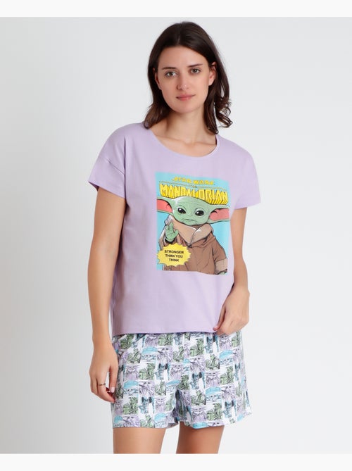 STAR WARS Pigiama a maniche corte da donna Grogu Pastel - Kiabi