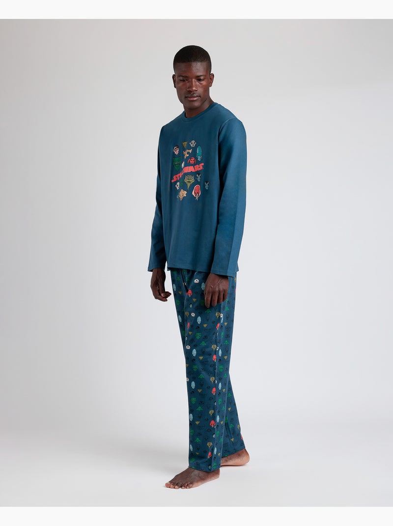 STAR WARS Pigiama a maniche lunghe da uomo Alien Species Blu denim - Kiabi