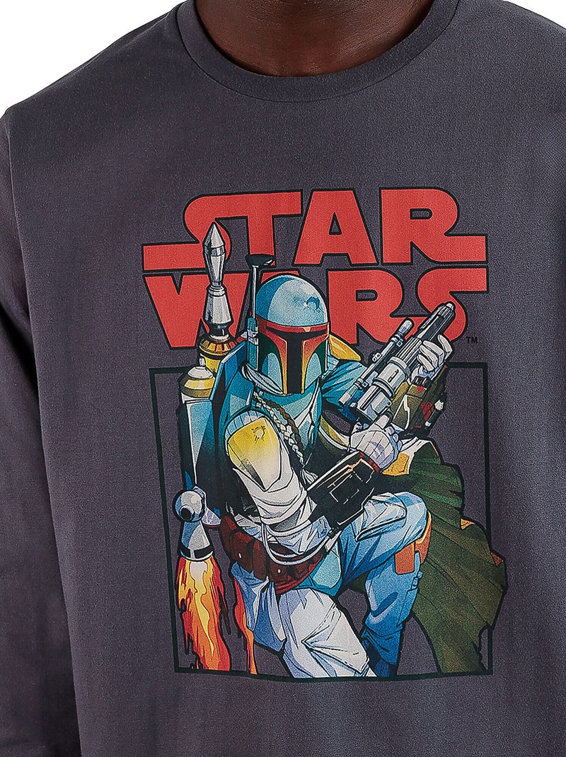 STAR WARS Pigiama a maniche lunghe da uomo Boba Fett Grigio - Kiabi