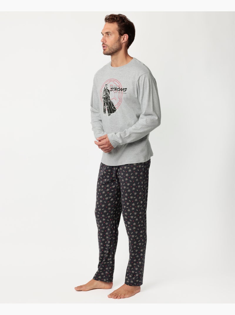 Star wars pigiama a maniche lunghe da uomo the force is strong Grigio melangiato - Kiabi