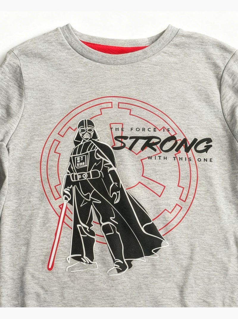 STAR WARS Pigiama a maniche lunghe per ragazzi La Forza è Forte Grigio melangiato - Kiabi